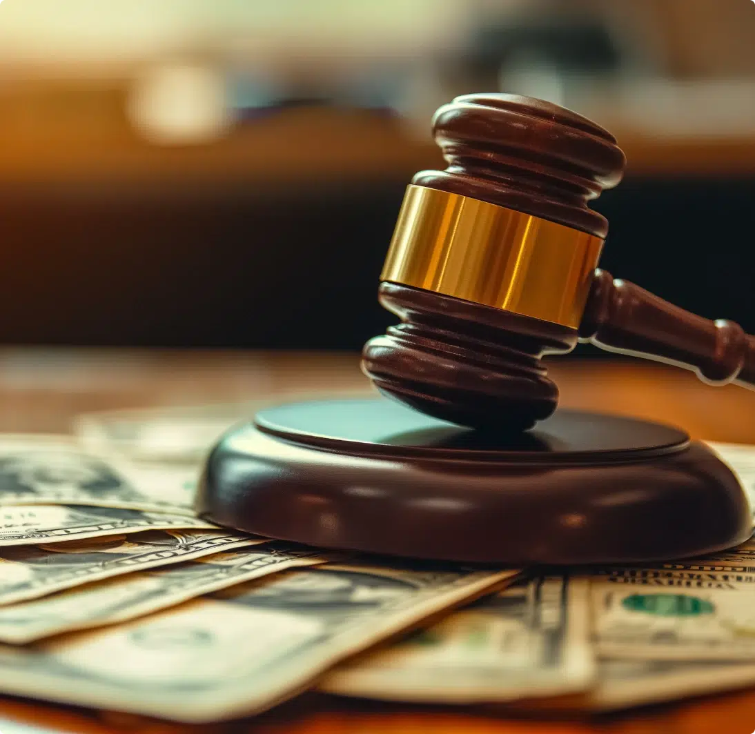 gavel over money
